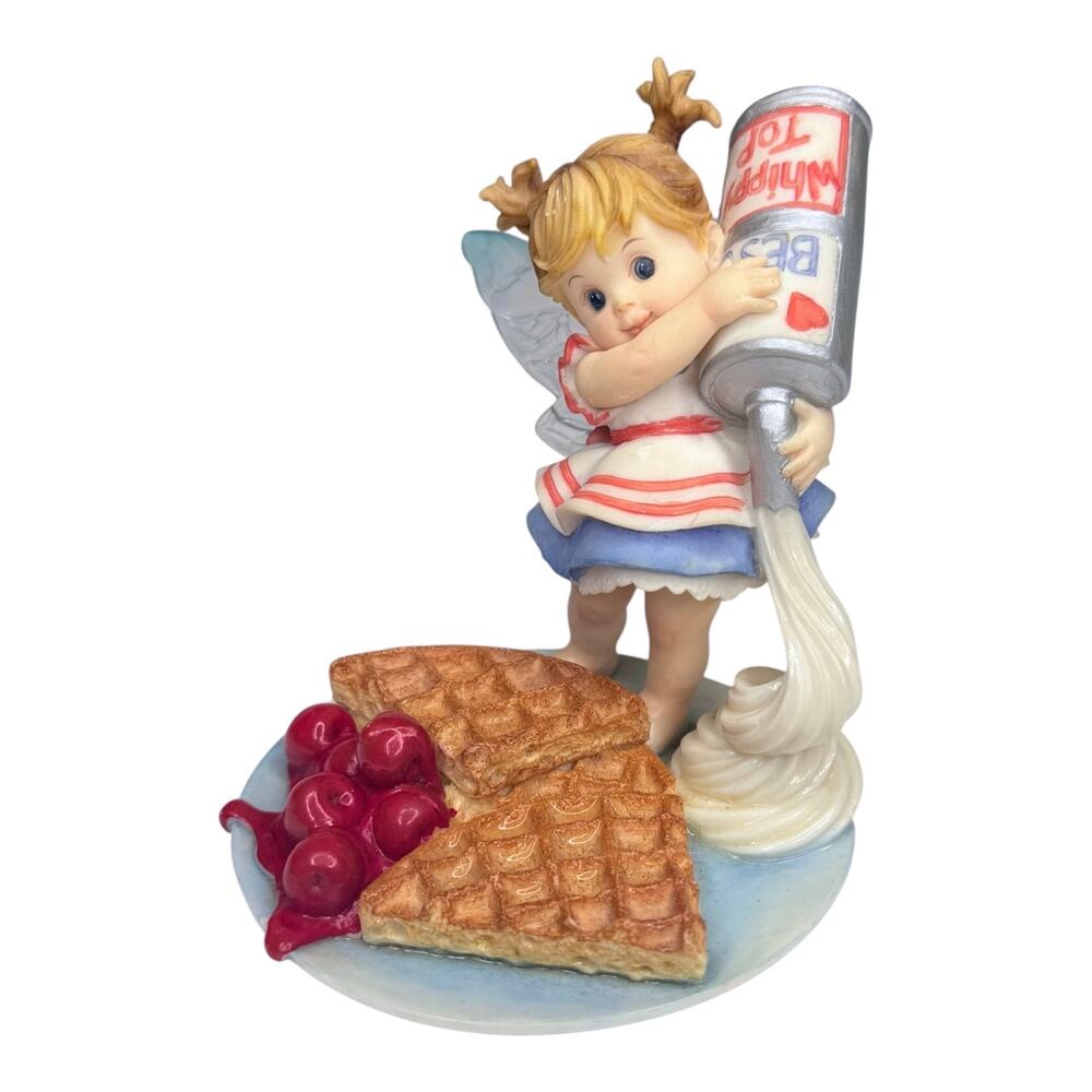 My Little Kitchen Fairies Waffle Fairie Whip Cream Figurine Acrylic Fairy Wings